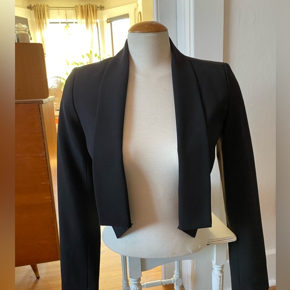 Tuxedo Cropped Black Dress Jacket. Size S - Picture 1 of 8